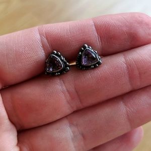 Amethyst Stud Earrings